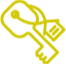 Business Risk Icon - Key with tag