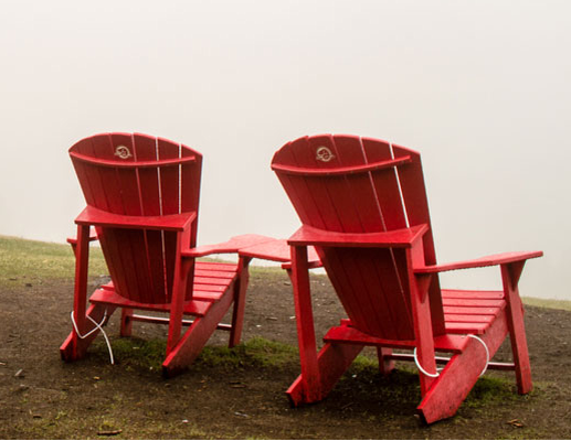 Desolate beach chairs