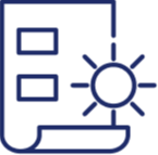 Paper with sun icon