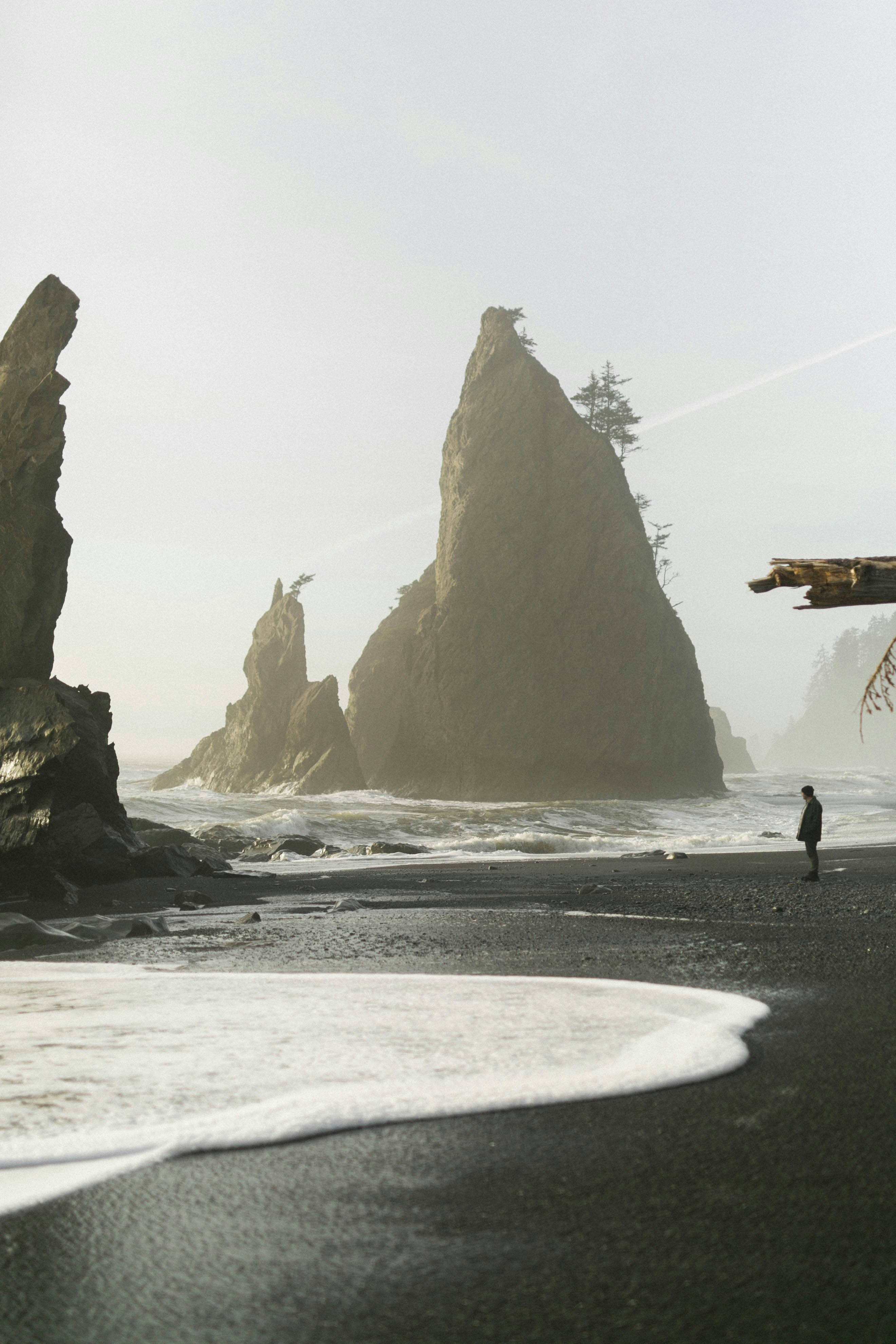 2 people walking on rocks by the ocean