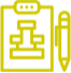 Succession Planning Icon - Document with pen beside it