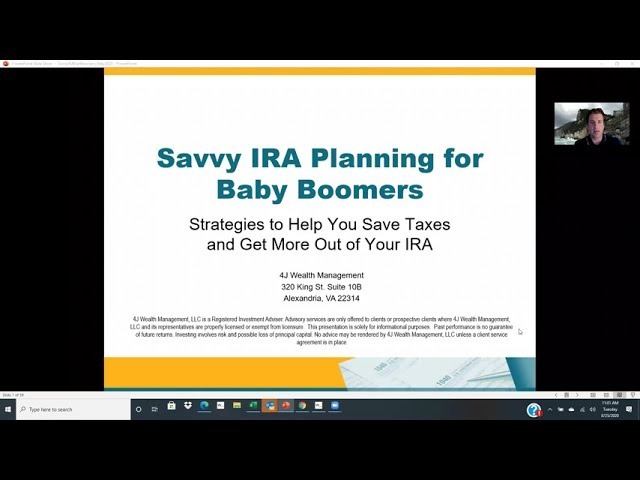 August 2020 Webinar - IRA Planning
