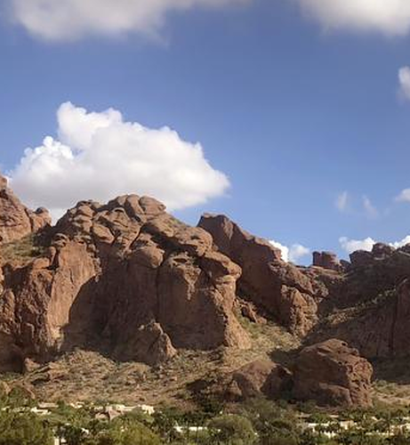 Views of rocks and mountains
