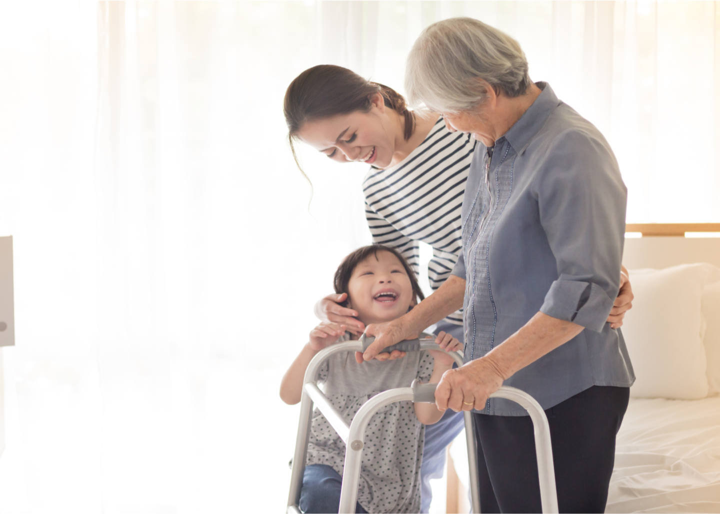Indoors - Three generations of women