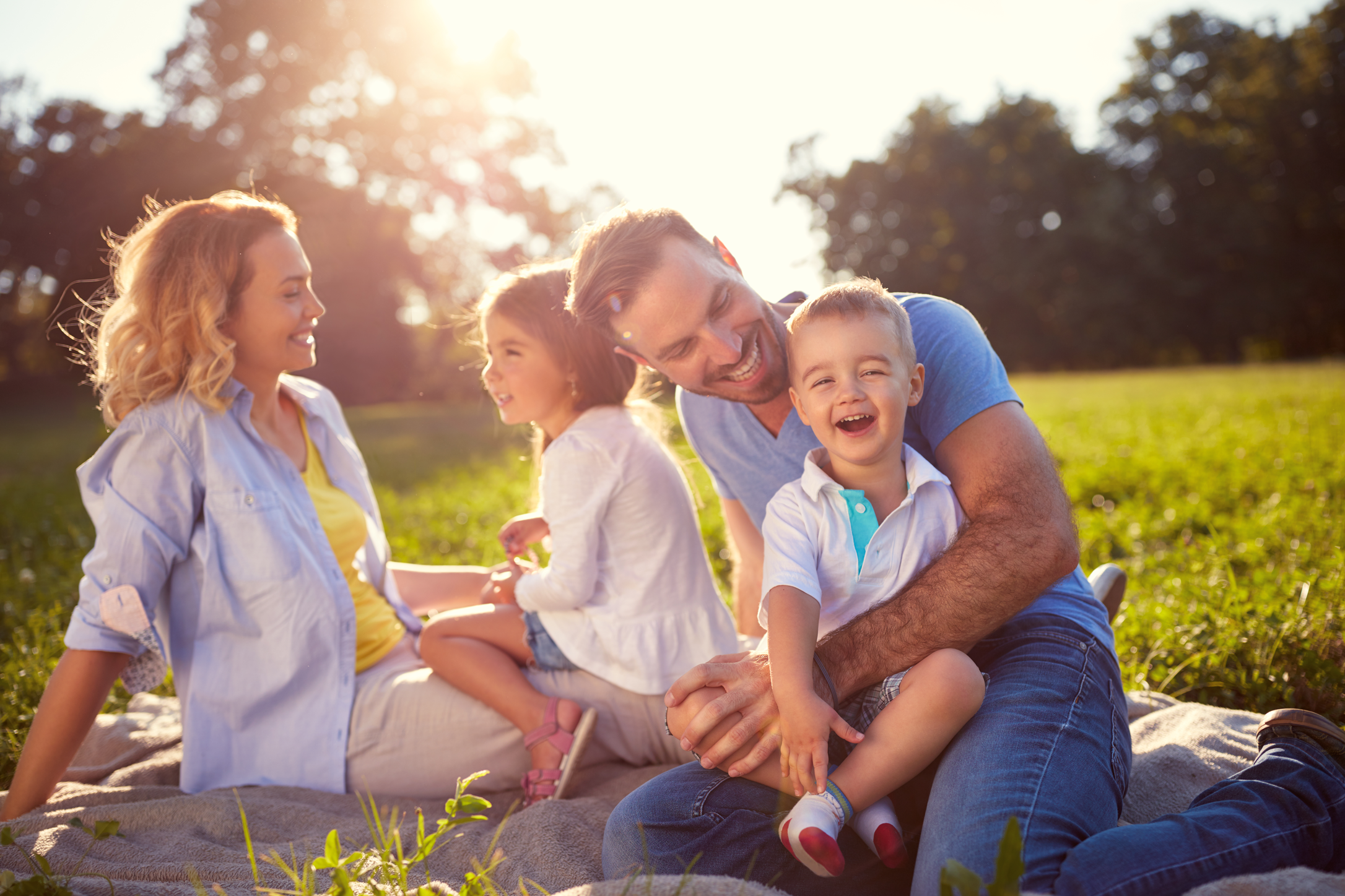 family picnic at a park