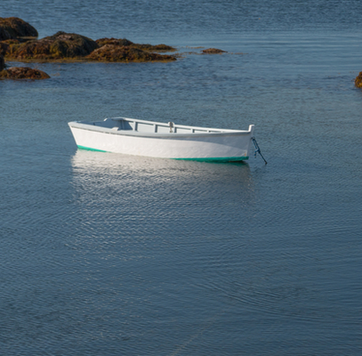 Single boat in water