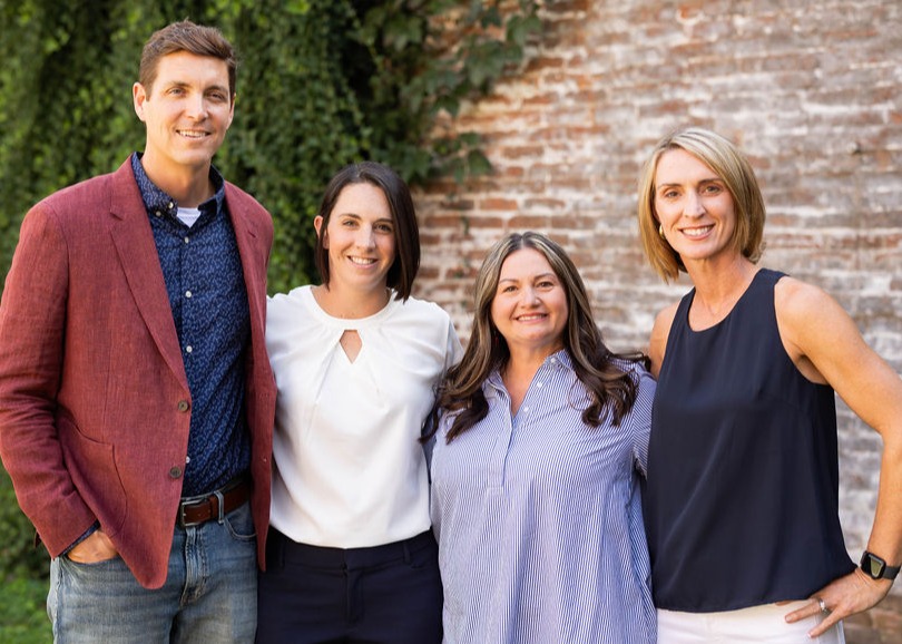 Older couple smiling at each other