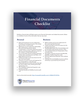 STEP 1Review Your Financial Documents Checklist