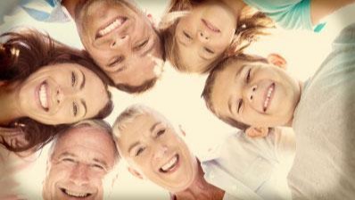 Family huddle photo