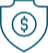 Shield with dollar sign icon