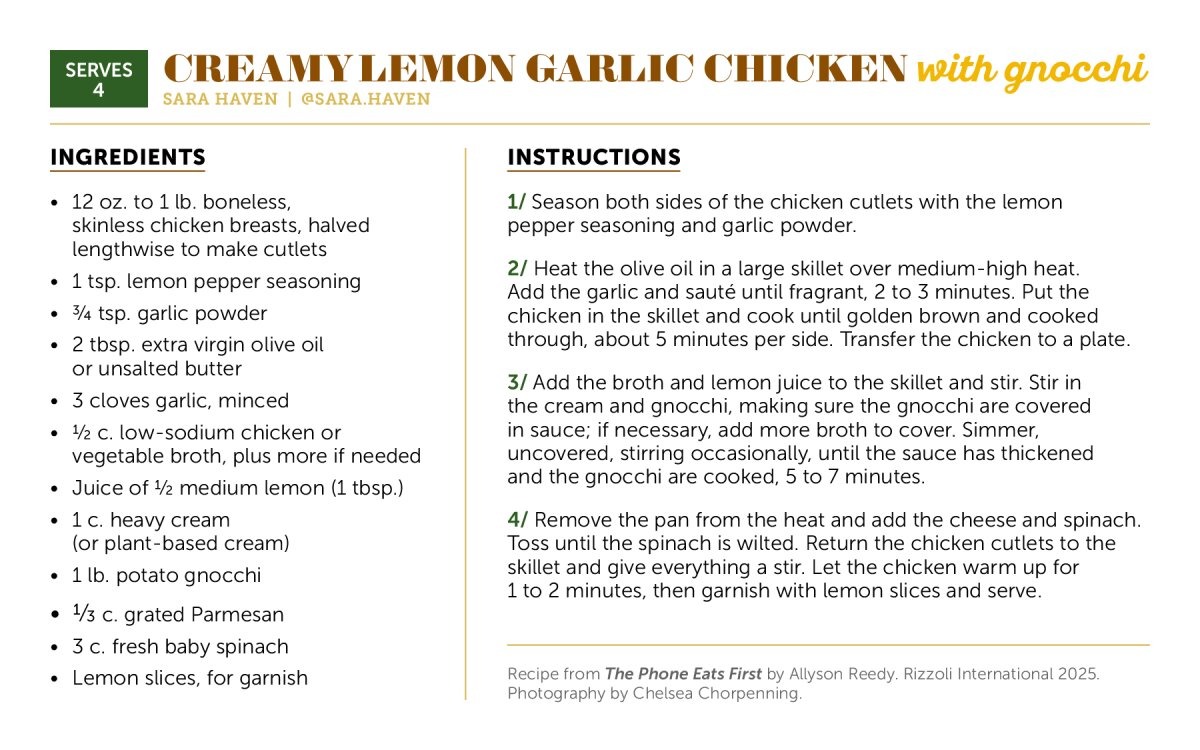 CREAMY LEMON GARLIC CHICKEN WITH GNOCCHI
