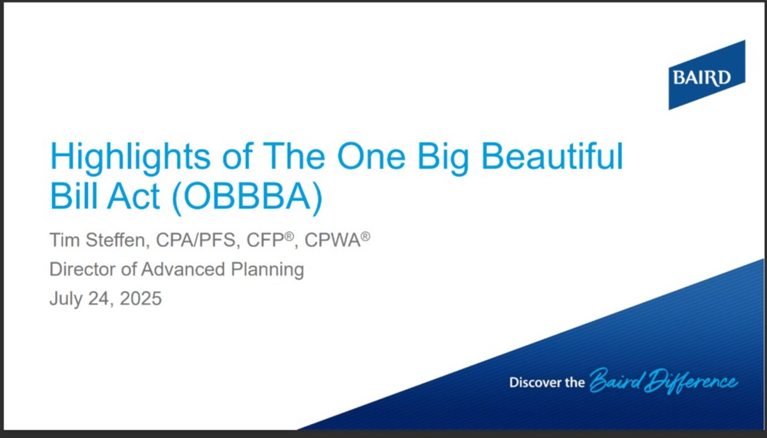One Big Beautiful Bill Webinar