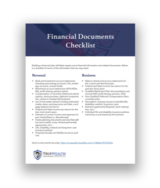 Financial Documents Checklist