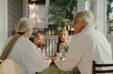 Parents-and-children-sitting-at-table