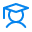 College Planning Icon - A graduate in cap