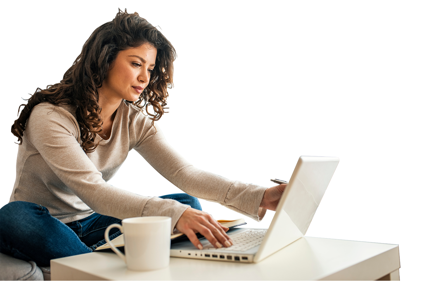 Young woman on laptop