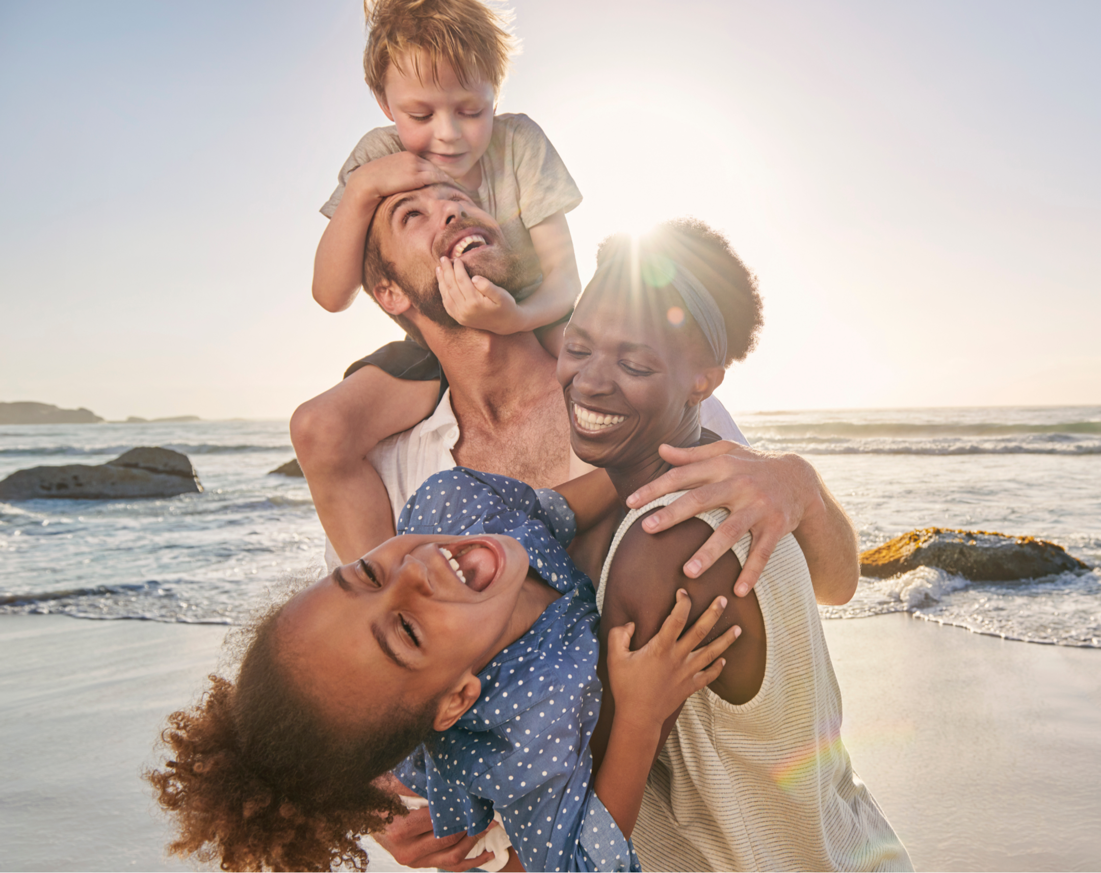 Family at the beach