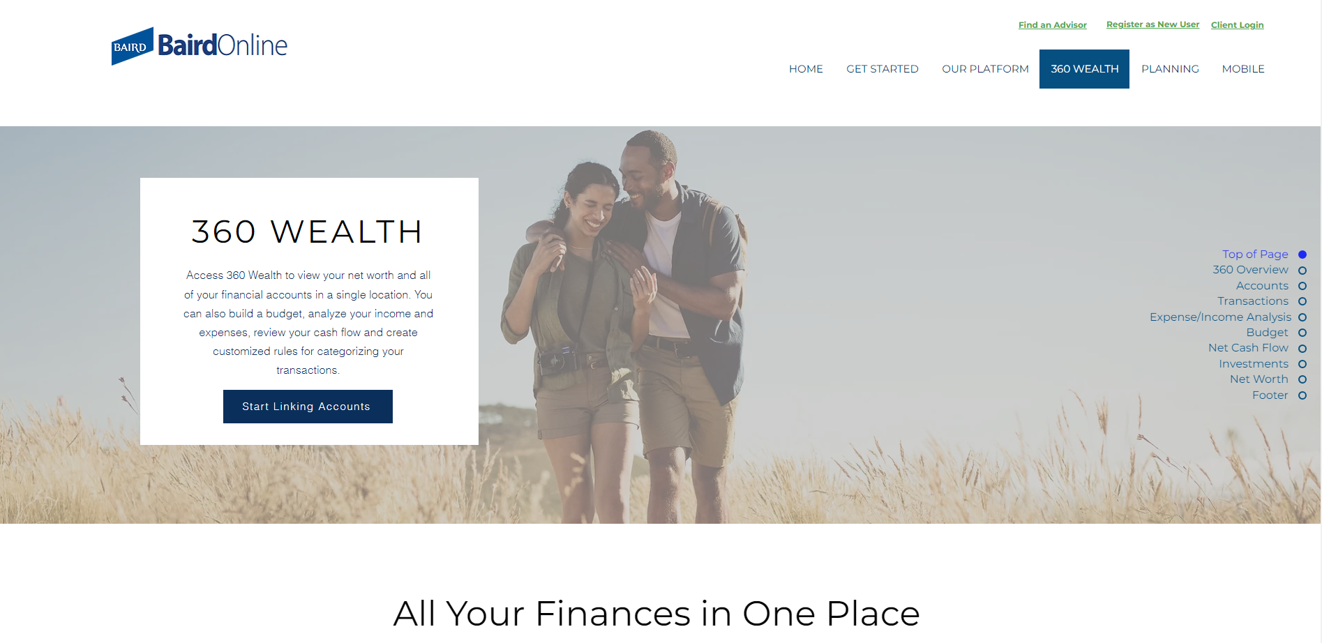 360 Wealth and Baird Online