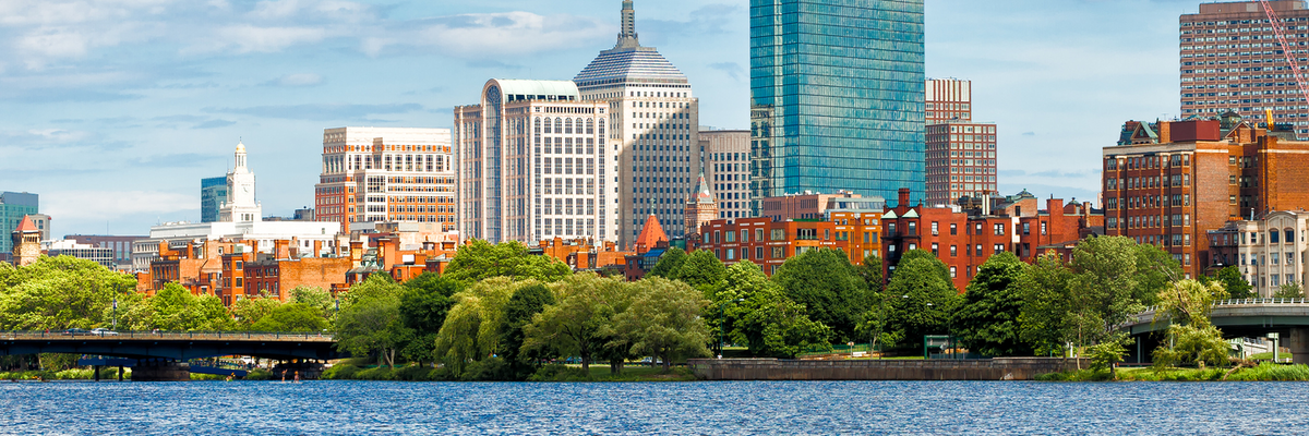 Boston skyline and Back Bay neighborhood