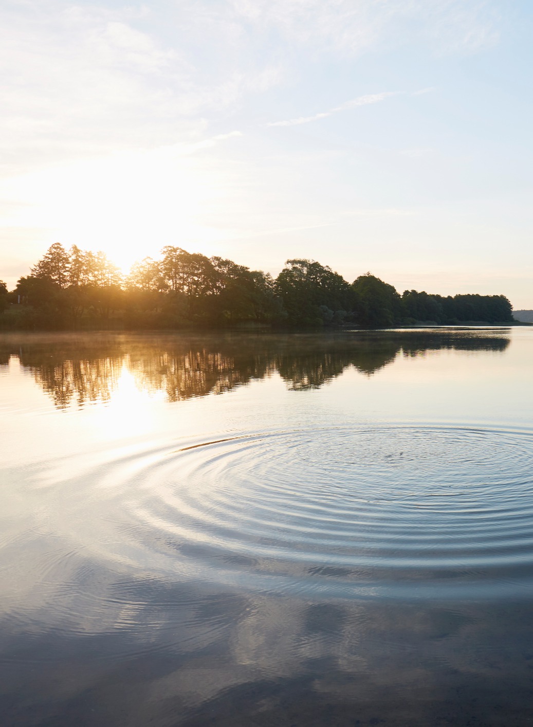 Sunset View With Water