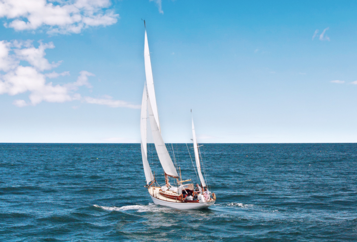 sailboat on open water