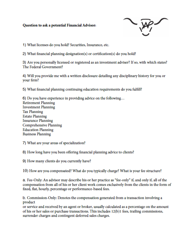 What Questions to Ask When Choosing a Financial Advisor?