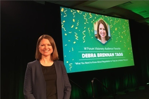 Debra's Importance of Negotiation speech wins Audience Award at 2019 Advisor Group W Forum.
