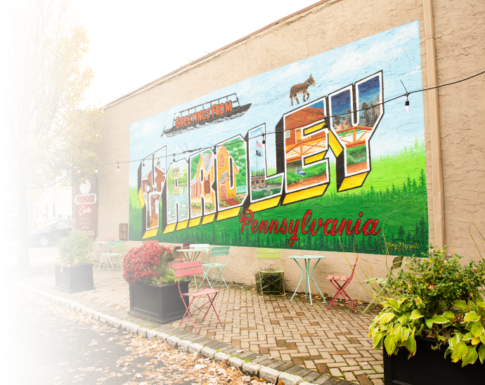 city mural on wall