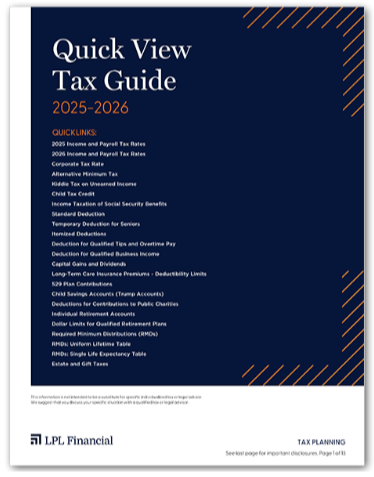 2025-2026 Quick View Tax Guide