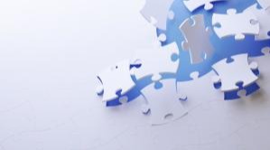 puzzle pieces falling together
