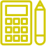 Life Event Tax Planning Icon - Calculator and pencil