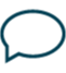 Blue talk bubble