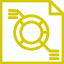 Accumulation Icon - Circular graph on document