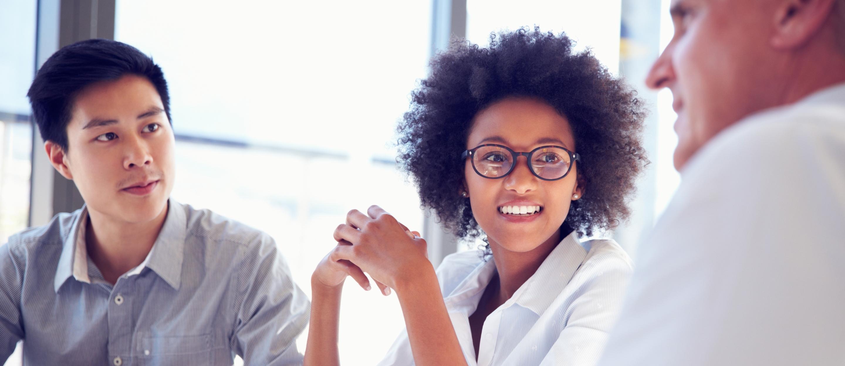 Man and Woman in a meeting