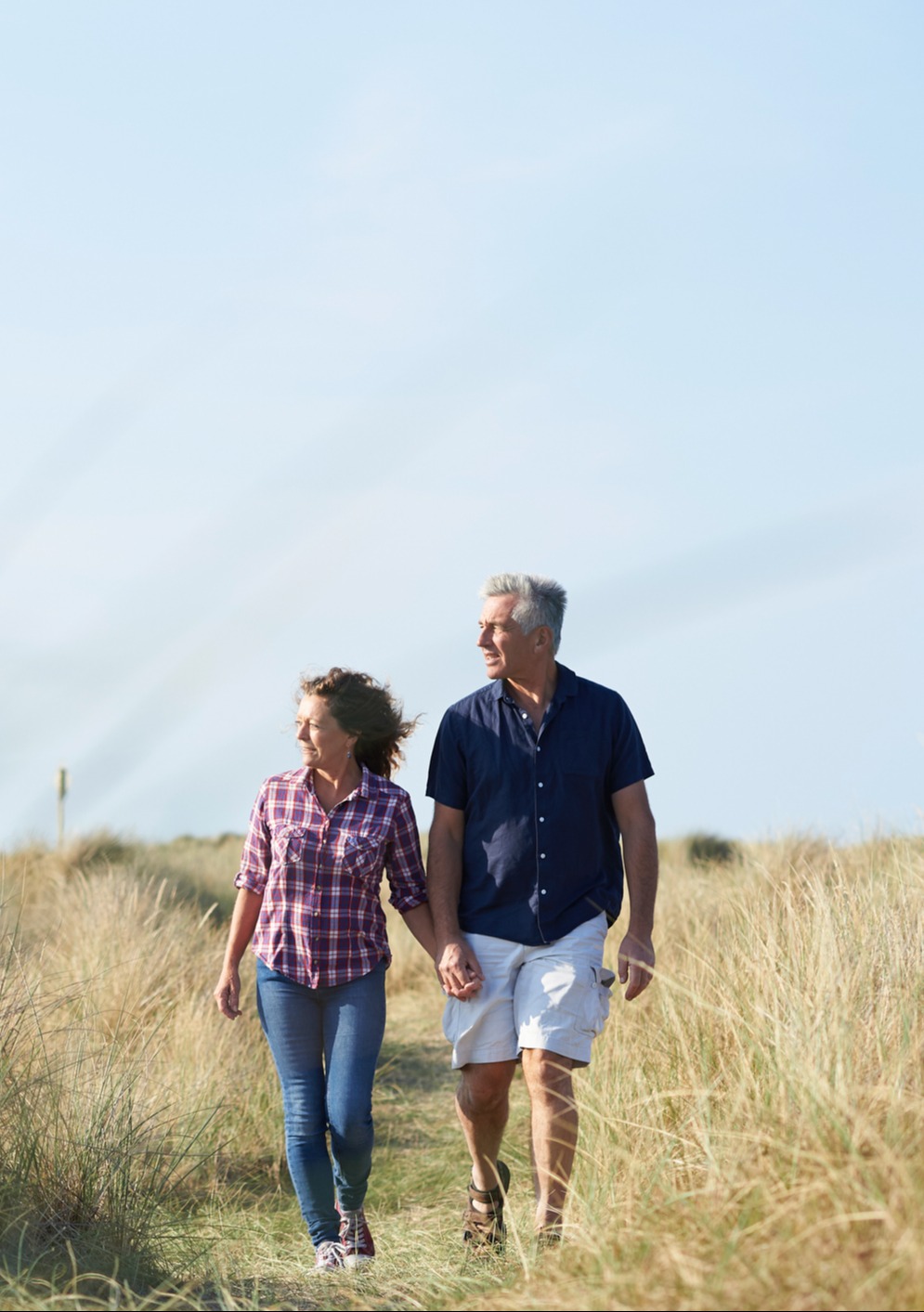 Mature couple on a nature walk