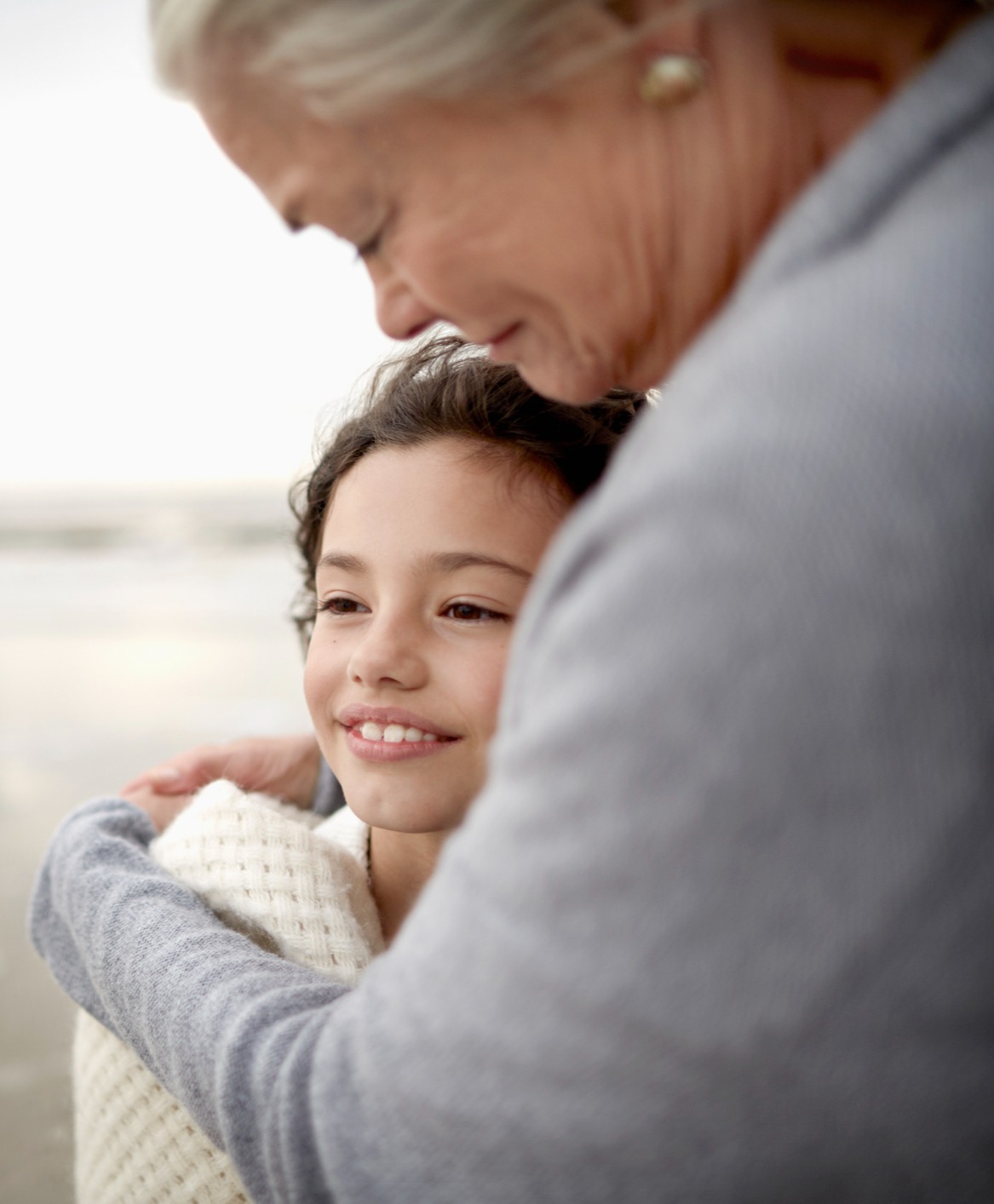 Woman hugging Child