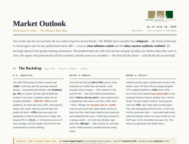 Market Outlook 3rd Quarter 2026