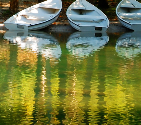 Small boats near the water