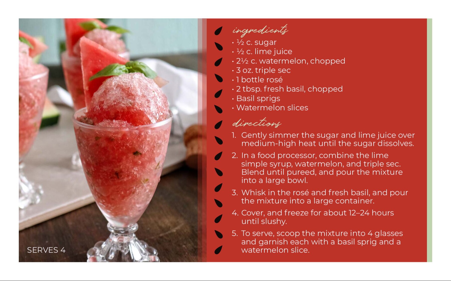 watermelon basil frose
