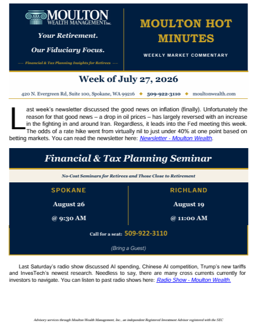 2026-07-27 What Interest Rates are Telling Us - Weekly Newsletter
