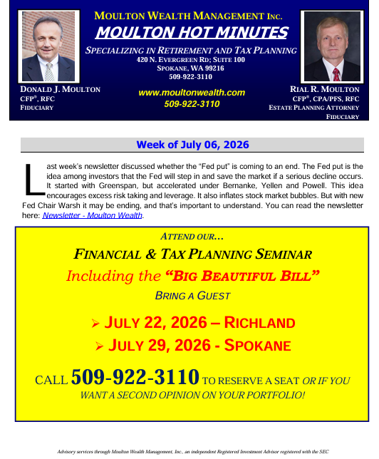 2026-07-06 High Earnings Growth could be Bad for Stock Prices - Weekly Newsletter