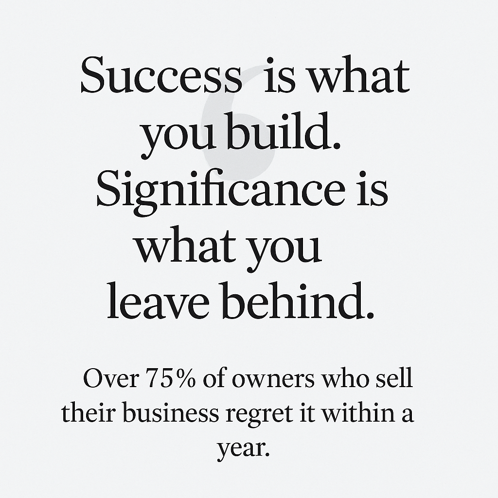 From Success to Significance: What Will Yours Be?