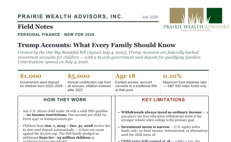 Field Notes on Personal Finance 2026