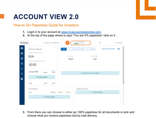 How To Go Paperless with Account View