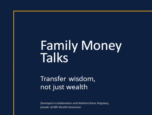 Family Money Talks Work Sheet