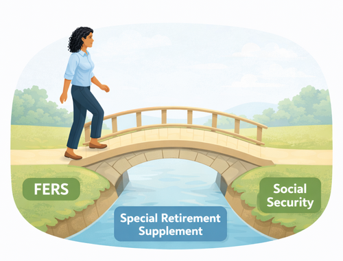 What fills the gap between FERS and Social Security eligibility?