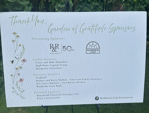 ProHealth Care Foundation: Garden of Gratitude Gathering  – July, 2025