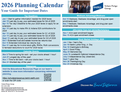 2026  Planning Calendar