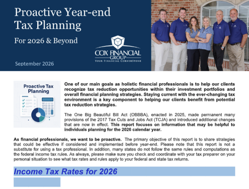 Proactive Year-end Tax Planning for 2026 and Beyond