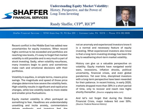 Understanding Equity Market Volatility